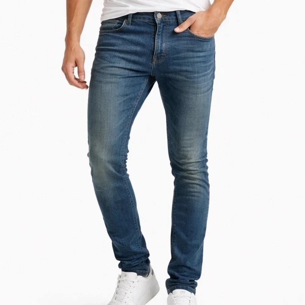 LEVI'S 510 Skinny Jeans Mens 32x30 Mid-Rise Medium Wash Stretch Denim WaterLess